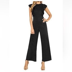 Women Loose Short Sleeve Wide Leg Pant Romper Jumpsuits 2xl